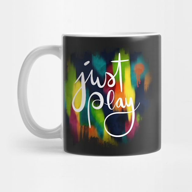 Just play lettering with abstract paint drips and brush marks by nobelbunt